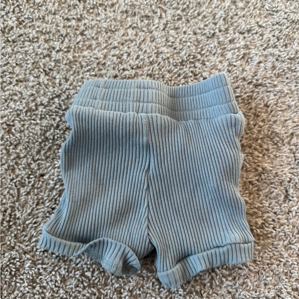 Blue Striped Ribbed Baby Short Set – 0–3 Months - Picture 7 of 7